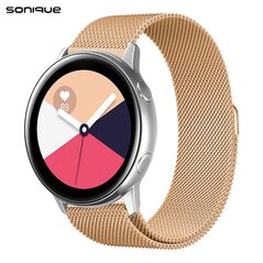 Λουράκι Milanese Dual Stainless Steel Sonique 20mm για Samsung, Huawei, Amazfit, Xiaomi, Honor Μπρονζέ 5201101986797