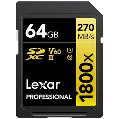 Karta Lexar Professional 1800x SDXC 64 GB Class 10 UHS-II/U3 V60 (LSD1800064G-BNNNG)