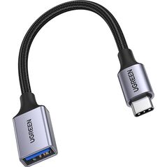 Kabel USB Ugreen USB-A - USB-C 0.15 m Czarny (6941876213054)