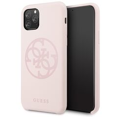 Guess GUHCN58LS4GLP iPhone 11 Pro light pink/light pink hard case Silicone 4G Tone On Tone 3700740463642