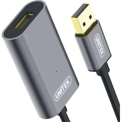 Kabel USB Unitek USB-A - USB-A 10 m Czarny (Y-272)