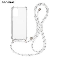 Θήκη Σιλικόνης με Κορδόνι Sonique Armor Clear Xiaomi Redmi 9T Rainbow Λευκό 5201101897345