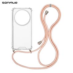 Θήκη Σιλικόνης με Κορδόνι Sonique Armor Clear Xiaomi Xiaomi 14 Ultra Ροζ Σατινέ 5210312038379