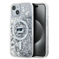 Original Case IPHONE 15 PLUS / 14 PLUS Karl Lagerfeld Hardcase Liquid Glitter Choupette Head MagSafe (KLHMP15MLGCHSGH) transparent 3666339285739