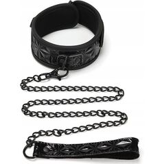 Masażer WHIPSMART_Diamond Collar And Leash obroża i smycz Black