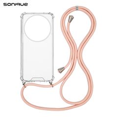 Θήκη Σιλικόνης με Κορδόνι Sonique Armor Clear Xiaomi Redmi A3 / Redmi A3x Ροζ 5210312040457