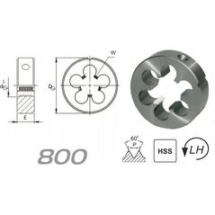 Fanar NARZYNKA M12x1,5 DIN-22568 LH (6g) HSS 800