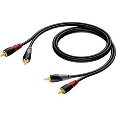 Kabel Procab RCA (Cinch) x2 - RCA (Cinch) x2 3m czarny (CLA800/3)