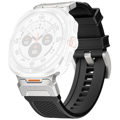 Techsuit Strap for Samsung Galaxy Watch Ultra 47mm - Techsuit Watchband (W068) - Black / Silver 5949419247512 έως 12 άτοκες Δόσεις