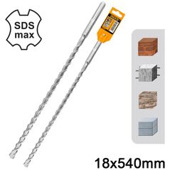 Ingco Τρυπάνι sds max 18x540mm Dbh1241805 6925582111750 έως 12 Άτοκες Δόσεις