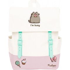 Pusheen Rose Collection School Backpack White