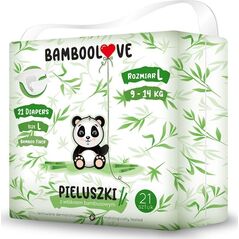 Pieluszki Bamboolove z włóknem bambusowym L, 9-14 kg, 21 szt.