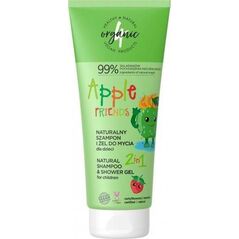 4organic 4ORGANIC_Naturalny szampon i żel do mycia dla dzieci 2w1 Apple Friends 200ml