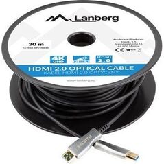 Kabel Lanberg HDMI - HDMI 30m czarny (CA-HDMI-20FB-0300-BK)