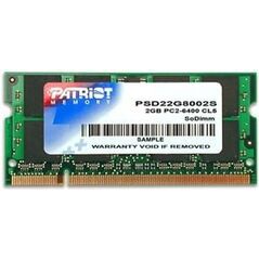 Laptop memory Patriot Signature, SODIMM, DDR2, 2 GB, 800 MHz, CL6 (PSD22G8002S)