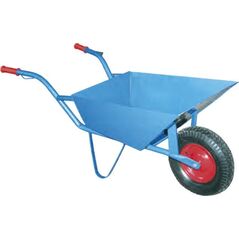 Construction wheelbarrow on sheet bearing