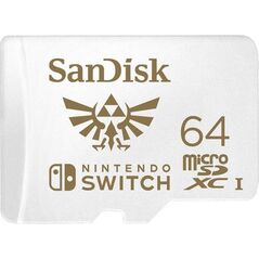 SanDisk Nintendo Switch MicroSDXC Card 64 GB Class 10 UHS-I/U3 A1 V30 (SDSQXAT-064G-GNCZN) 6052136