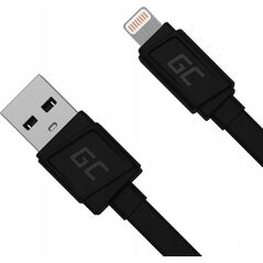 USB cable Green Cell USB-A - Lightning 0.25 m Black (KABGC02)