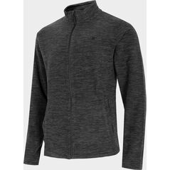 4f Ανδρικό fleece H4Z22-PLM350 Μαύρο melange μέγεθος L 10995459