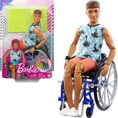 Κούκλα Barbie Mattel Ken Fashonistas Κούκλα σε αναπηρικό καροτσάκι Κορυφή με φοίνικες HJT59 12705748