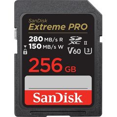 Card SanDisk SanDisk Extreme PRO 256GB V60 UHS-II SD, 280/150MB/s, V60, C10, UHS-II