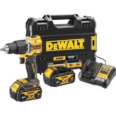 κρουστικό δράπανο/οδηγός Dewalt "100 χρόνια" με κινητήρα 18V XR χωρίς ψήκτρες - 2 x 4AH μπαταρίες TSTAK DCD100YM2T-QW 13257828