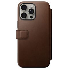 Nomad Modern Leather Folio case for iPhone 15 Pro Max 6,7&quot; brown 8565000163374