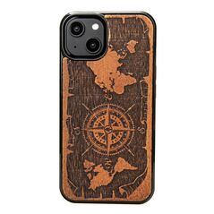 Bewood Case for iPhone 15 6,1&quot; Compass Rose Merbau 5907511788845