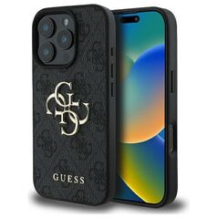 Guess case for iPhone 16 Pro Max 6,9&quot; GUHCP16X4GMGGR 4G Big Logo black 3666339327552