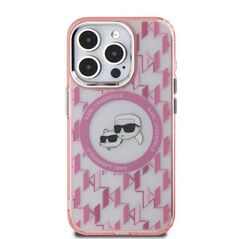 Karl Lagerfeld case for iPhone 16 Pro 6,3&quot; KLHMP16LHMCKMHP pink Hard IML Monogram Karl&Choupette Head MagSafe 3666339318420