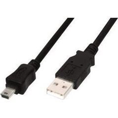 Kabel USB Digitus USB-A - 1 m Czarny (AK300108010S)