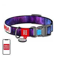 Waudog Nylon dog collar with QR code Waudog "NASA21", size XL 071037  4504-0148 έως και 12 άτοκες δόσεις 4823089337104