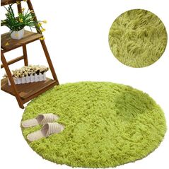 Strado Shaggy Round Carpet Strado 150x150 GreenGrass Green) universal