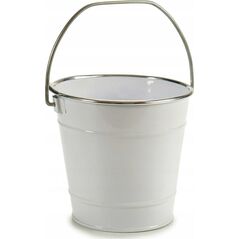 Κάλυμμα γλάστρας Ibergarden Bucket, ψευδάργυρο, λευκό, Ø 16 cm 13459089 8430852490834