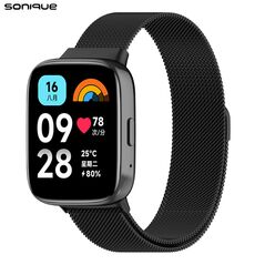 Λουράκι Stainless Steel Milanese Classic Sonique για Xiaomi Redmi Watch 3 Active Μαύρο 5210312048774