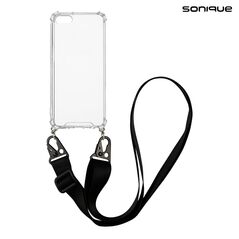 Θήκη Σιλικόνης με Strap Sonique Armor Clear Apple iPhone 7 / iPhone 8 / iPhone SE 2020 / iPhone SE 2022 Μαύρο 5201101882648