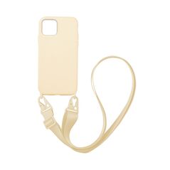 Θήκη Σιλικόνης με Strap CarryHang Sonique Apple iPhone 12 / iPhone 12 Pro Μπεζ 5201101703523