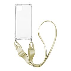 Θήκη Σιλικόνης με Strap Sonique Armor Clear Samsung Galaxy A22 5G Μπεζ 5201101819958