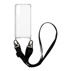 Θήκη Σιλικόνης με Strap Sonique Armor Clear Samsung Galaxy S21 FE Μαύρο 5201101820947