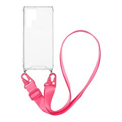 Θήκη Σιλικόνης με Strap Sonique Armor Clear Samsung Galaxy S22 Ultra Φουξ 5201101821302