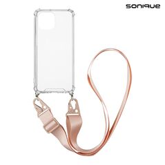 Θήκη Σιλικόνης με Strap Sonique Armor Clear Xiaomi Mi 11 Lite 4G / Mi 11 Lite 5G Ροζ 5201101894344