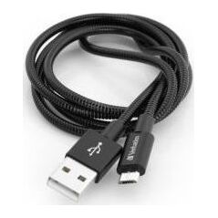 Kabel USB Verbatim USB-A - microUSB 1 m Czarny (48863)