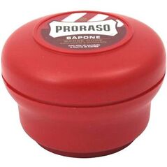 Proraso Proraso Red Mydło do golenia twardego zarostu w wygodnym, plastikowym tyglu 150 ml