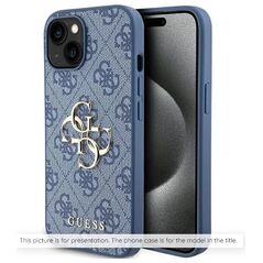 Guess Case for iPhone 16 - Guess Hardcase 4G Printed Stripes MagSafe (GUHMP16SP4RPSB) - Blue 3666339345402 έως 12 άτοκες Δόσεις