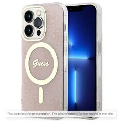 Guess Case for iPhone 16 Pro - Guess IML Flowers with Pearl Strap MagSafe (GUHMP16LHFHFWWBRCESP) - Pink 3666339298876 έως 12 άτοκες Δόσεις