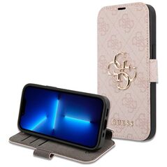 Guess Case for iPhone 15 / iPhone 14 / iPhone 13 - Guess Book 4G (GUBKP15S4GMGPI) - Pink 3666339194505 έως 12 άτοκες Δόσεις