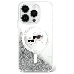 Karl Lagerfeld Case for iPhone 16 Plus - Karl Lagerfeld Liquid Glitter MagSafe (KLHMP16MLGKKCSGH) - Transparent Karl&Choupette Head 3666339319137 έως 12 άτοκες Δόσεις