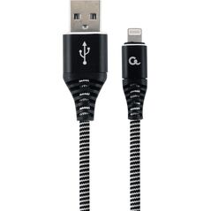 Kabel USB Gembird USB-A - Lightning 1 m Czarny (CC-USB2B-AMLM-1M-BW)