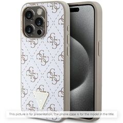 Guess Case for iPhone 16 Pro Max - Guess Hardcase 4G Triangle Metal Metal Logo (GUHCP16XPG4GPH) - White 3666339340254 έως 12 άτοκες Δόσεις