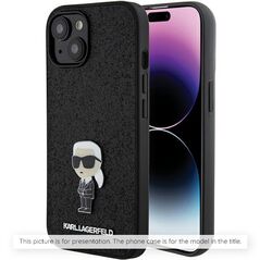 Karl Lagerfeld Case for iPhone 15 - Karl Lagerfeld Hardcase Glitter - Fixed Ikonik Logo 3666339165390 έως 12 άτοκες Δόσεις